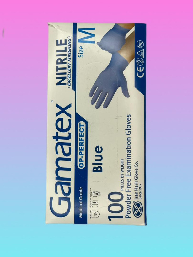 دستکش نیتریل آبی برند اوپی سایز M